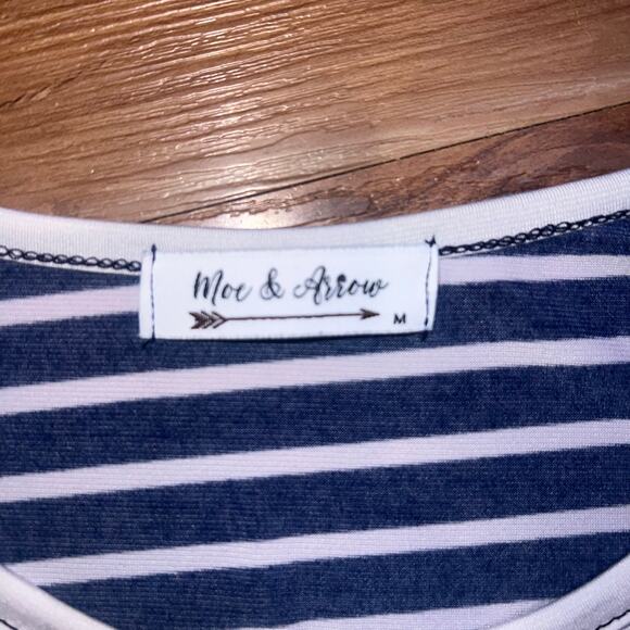 Blue White Striped Maxi Dress Sleeveless Stretchy Long Summer Dress Size Medium - Picture 5 of 12